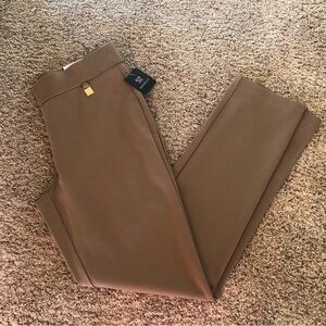 Rafaella /NWT/ Women’s pull on pants comfort fit stretch waistband / tan /size 8